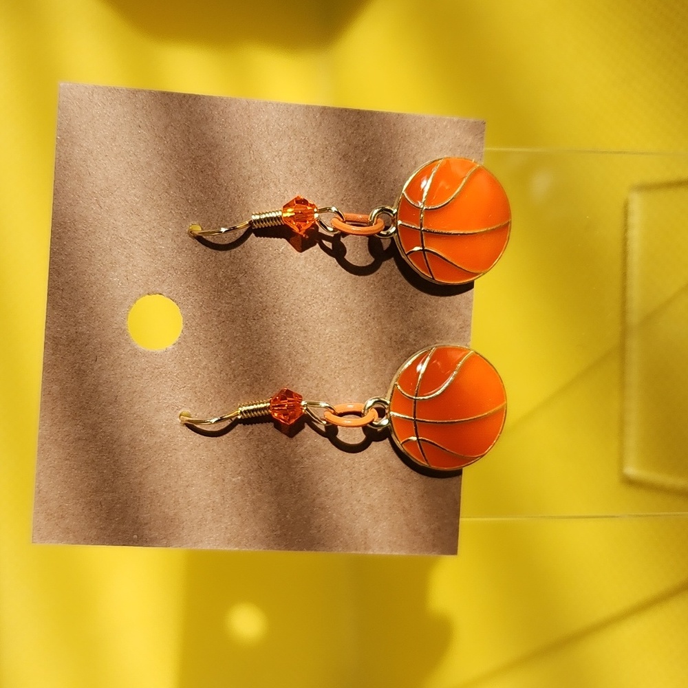 Basketball earrings